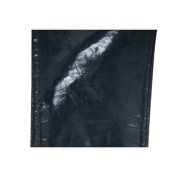 Dior Womens PVC Pants US 8 F 40 Shinny Viscose Anthracite Blue Slim Fit Trousers - Picture 4 of 10